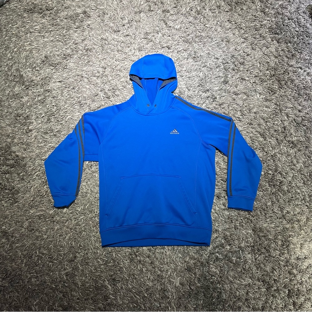 Blue, Black-striped Adidas Sweatshirt